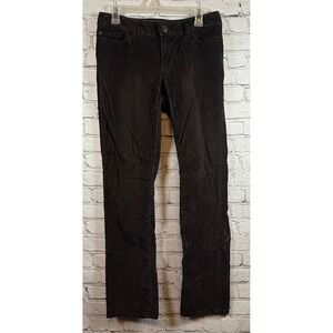 Eddie Bauer Modern Fit Slim Straight‎ Leg Brown Corduroy Pants size 2